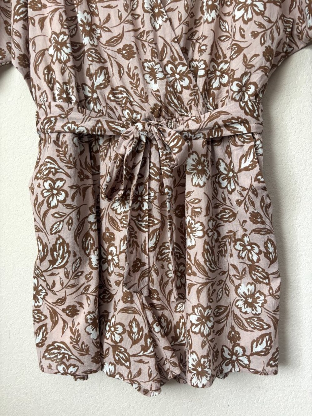 Baltic Born 2X Boho Floral Connor Flattering Tie Waist Romper - Picture 7 of 14